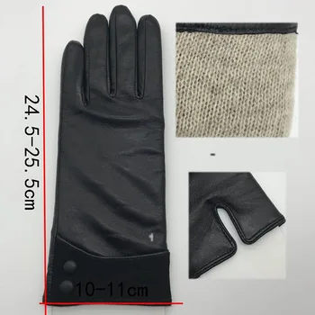 Mănuși din piele 2020 nou doamnelor mănuși negre de piele de oaie piele de moda iarna caldura frumoase transport gratuit din piele driv