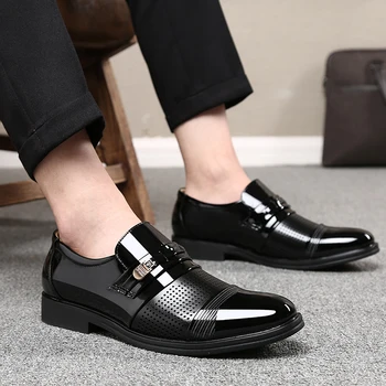 2019 Vara Barbati Piele Rochie Pantofi pentru Bărbați Pantofi de Afaceri Italian Style Moda Barbati Pantofi de sex Masculin Încălțăminte 38-47