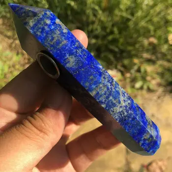 Naturale Rare lapis lazuli Piatră de Cristal Fumat Pipa Reiki de Vindecare
