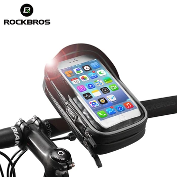 ROCKBROS Motociclete Biciclete Suport de Telefon Mobil cu Ecran Tactil Impermeabil Saci de Telefon Mobil Ecran de Protecție Ghidon Bicicleta Saci