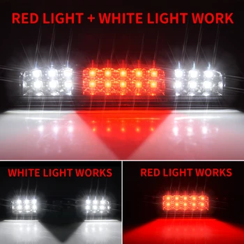 MICTUNING LED-uri 3-a Treia Lumină de Frână Compatiable cu 2004-2008 F150 Rosu/Alb Coada de Frână Spate Reverse Lumina se Potrivesc mai Multe Model