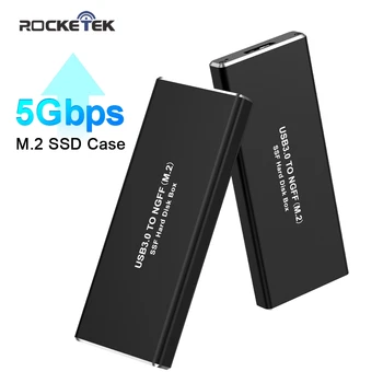 Rocketek M2 SSD Caz 5GPS M. 2 până la USB Cabina de 3.0 Adaptor pentru PCIE unitati solid state SATA M/B Cheie Disc Cutie