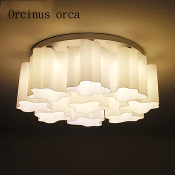 Nordic romantic nori lampă de tavan modern, minimalist atmosferă creativă rotund dormitor, cameră de lumini Poștale gratuit