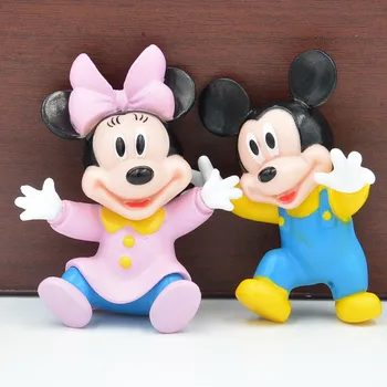Disney 6 buc/Lot Mickey Mouse Minnie Nunta Jucării Anime PVC Figurine Figurine de Colectie Păpuși Jucarii Pentru Fete cele mai Bune Cadouri