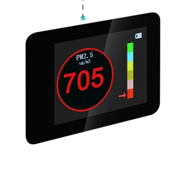 Portabil Calitatea Aerului Interior PM1.0 PM10 Detector de lumina de Fundal de Culoare de Alarmă Tester