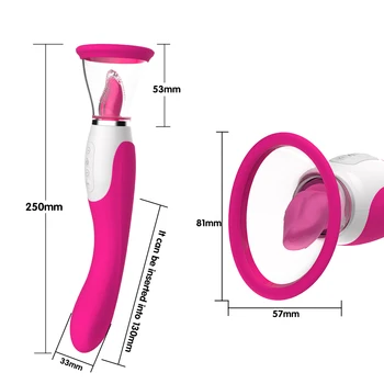 Încălzire Limba Dildo Vibrator Pentru Femei Muie Suge Vibratorul Sex Oral Lins Mașină Stimula Clitorisul Jucării Erotice pentru Adulti