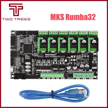 Makerbase MKS Rumba32 180MHZ 32-Bit Imprimantă 3d, panou de Control 6 Motor Driver Porturi Suport Marlin 2.0 MKS TFT TMC2209 TMC2208