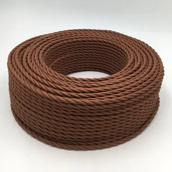 3m 5m 10 m VDE 3 Core 0.75mm2 Răsucite Cablu Material Textil Cablu Pânză Împletite Acoperite Cabluri Electrice, Sârmă de Epocă Cablul de Lumină