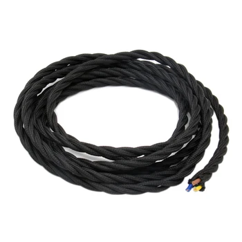 3m 5m 10 m VDE 3 Core 0.75mm2 Răsucite Cablu Material Textil Cablu Pânză Împletite Acoperite Cabluri Electrice, Sârmă de Epocă Cablul de Lumină