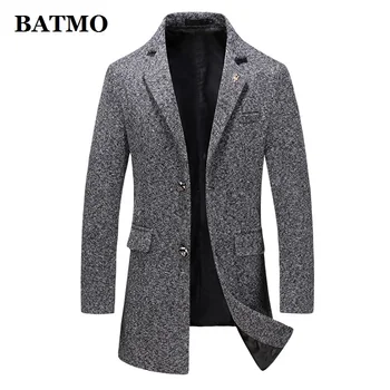 BATMO 2019 new sosire toamna de înaltă calitate lână trenci ofițeresc bărbați,pentru bărbați de lână jachete plus-size M-5XL F16