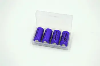 4buc/lot 16340 3.7 v CR123A 2300mAh baterie Reîncărcabilă Li-ion Baterie violet Pentru Lanterna LED-uri +Baterie Cutii de Depozitare, transport Gratuit