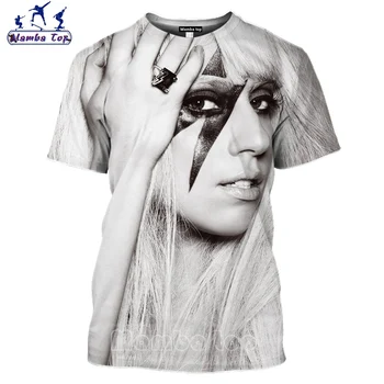 Imprimare 3D Lady Gaga Tricou de Moda pentru Bărbați T-shirt-uri Hip-Hop Barbati Tricou Cantareata Sexy Femei Amuzante Tricouri Topuri Harajuku Pulover E003 - 2