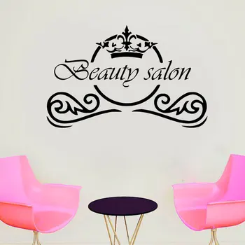 Salon De Frumusete Semn Autocolant De Perete De Moda Make-Up Hair Salon Spa Fereastra Decalcomanii De Coafura Arta De Perete Decor Mural Interior Design A516