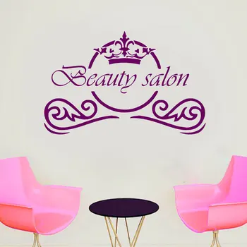 Salon De Frumusete Semn Autocolant De Perete De Moda Make-Up Hair Salon Spa Fereastra Decalcomanii De Coafura Arta De Perete Decor Mural Interior Design A516