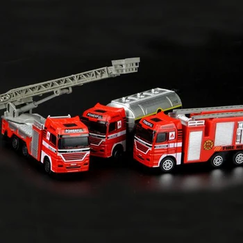 1:64 Camion cu Scara Pompieri Camion Vehicul de Inginerie Simulare de Sunet și Lumină Camion Camion de Incendiu Copil Jucărie de Învățământ