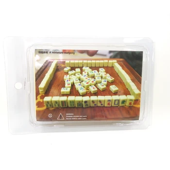 Noi 1/12 Scară casă de Păpuși în Miniatură Joc MahJong Set cu 4 Scaune pentru 1:12 casă de Păpuși Decor Jucarii Copii Ziua de nastere Cadou de Colecție
