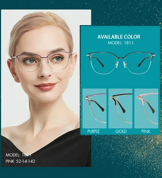 Meeshow Titan Aliaj Ultrausor Rama de Ochelari pentru Femei de Moda Ochi de Pisică Miopie Optice Cadru Europa Ochelari de vedere 2020