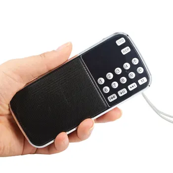 Kebidumei mai Nou Portabil Mini HIFI Raido FM Difuzor MP3 Player de Muzică Amplificator pentru Micro SD TF Card cu LED-uri Lanterna