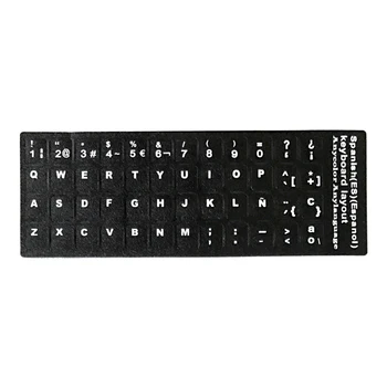 Tastatura autocolante în limba spaniolă / rusă / franceză / ebraică / italiană / germană / arabă / Thai / Japoneză / coreeană 5 buc per Pachet