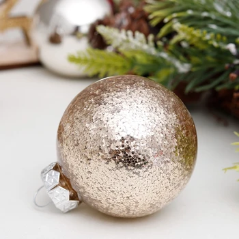 30pcs 6cm Bile de Crăciun de Decorare Aur Transparent Agățat în Pom de Crăciun Ornament
