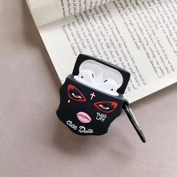 3D Fata Lacrimă păpuși drăguț silicon Bluetooth Căști fără Fir Caz Pentru Apple AirPods 1 2 capac Cutie Hea
