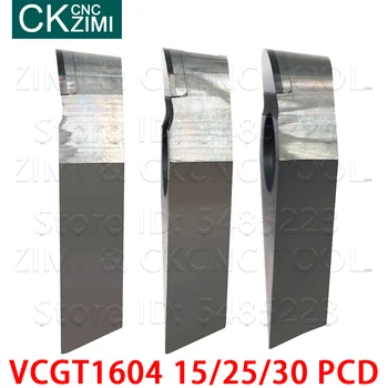 VCGT160415 PCD VCGT160425 PCD VCGT160430 PCD introduce lama de Diamant Strunjire CNC Metal strung instrument VCGT 1604 pentru cupru și aluminiu