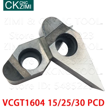 VCGT160415 PCD VCGT160425 PCD VCGT160430 PCD introduce lama de Diamant Strunjire CNC Metal strung instrument VCGT 1604 pentru cupru și aluminiu