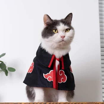 Naruto Akatsuki Cat Mantie Pisică Câine PENTRU Costum Ninja Dress Cape animale de Companie Cape de Agrement Topuri