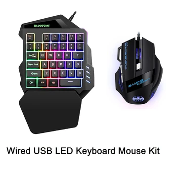 USB Cablu LED-uri de Mouse Tastatura Kit Iluminare din spate Ergonomic Mouse de Gaming Keyboard Set Gamer Laptop Mouse de Calculator Pentru Acasă Gamer Set