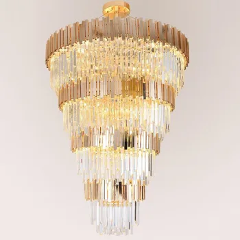 Moderne de Lux, Candelabre de Aur Agățat Candelabru de Cristal Lumina de uz Casnic Lampa KTV Hotel Restaurant lampă de Decorare