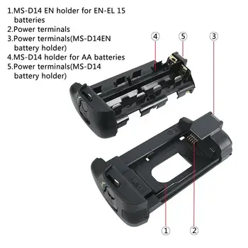 ABHU-Pro de la Distanță Ir Mb-D16 Vertical Grip Baterie Pentru Nikon D750 Slr aparat de Fotografiat Digital și En-El15