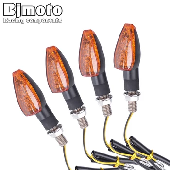 BJMOTO 4BUC Scurt Amber Motocicleta LED-uri de Semnalizare Indicatori 12V 2W Semnalizare Luminile de Lumină Lampă Universală Pentru BMW Honda