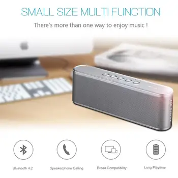 VMV SMSL A5 Portabil de Boxe Wireless Bluetooth 4.2 card TF & U Disc cu Bas Profund Soundbar subwoofer Pentru aer Liber Acasă