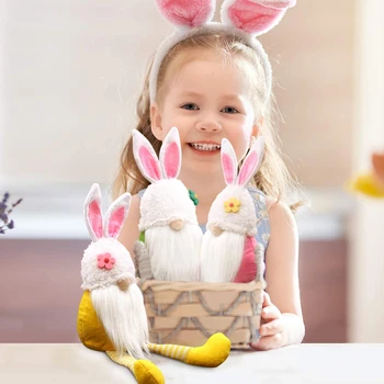PATIMATE fără Chip de Papusa Iepuras Paste Fericit Decor Pentru Casa DIY Paști Petrecere de Nunta Consumabile Happy Easter Egg Rabbit Ornament