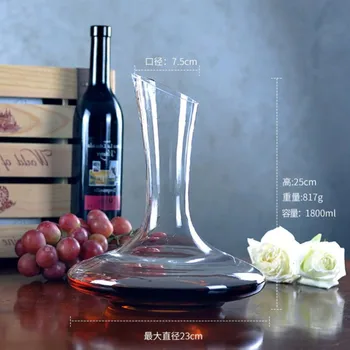 1500ML Mare Decantor de Cristal lucrate Manual Vin Roșu Coniac Pahare de Sampanie Decantor Sticla Ulcior Pourer Aerator Pentru Familie, Bar