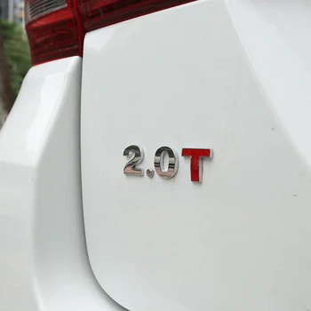 Auto-styling Metal 3D 1.4 1.5 1.6 1.8 2.0 2.4 L T Auto Motor Turbo de Portbagajul din Spate Emblema, Insigna Decalcomanii Auto Coada Autocolant Accesorii