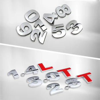 Auto-styling Metal 3D 1.4 1.5 1.6 1.8 2.0 2.4 L T Auto Motor Turbo de Portbagajul din Spate Emblema, Insigna Decalcomanii Auto Coada Autocolant Accesorii