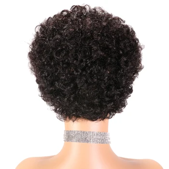 SSH Scurt Peruci Afro Afro Ondulat Peruca Brazilian Remy de Păr Uman Peruci pentru Femeile de culoare Plin de masini Ieftine Peruci de Culoare Neagra