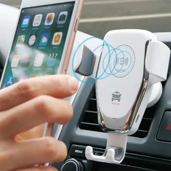 USB foarte Rapid de Încărcare Wireless Qi Incarcator Auto Evacuare a Aerului Titularul de Telefon Mobil Mulțime de Mână-Apel gratuit Anti-alunecoase