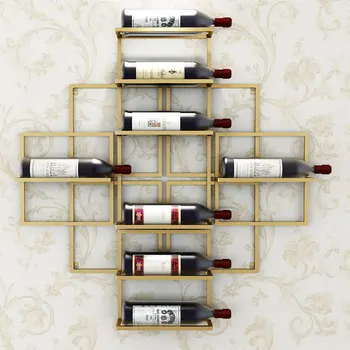 8 Sticle European Modern, Simplu de montat pe Perete Raft de Vinuri Creative Agățat de Vin, Raft Suport de Vin Roșu Decor Raft Suport de Vin