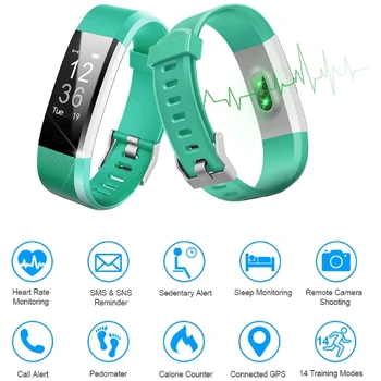 S5 Inteligent Ceas Inima Rata De Monitorizare De Somn Impermeabil Pedometru Memento Sedentar Ceas Deșteptător Bluetooth Ceasuri