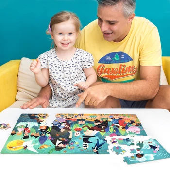 Mideer Copii Puzzle 104pcs Basm Parada de Hârtie Puzzle pentru Copii Toddler Puzzle Inteligența Cutie de Cadou Jucărie