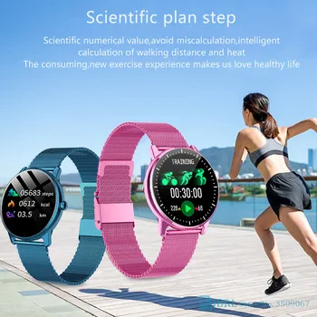 Moda Smartwatch Femei Bărbați Fitness Tracker de Sport Doamnelor Ceas Inteligent Pentru Andoid, IOS Tensiunii arteriale Oțel ceas Inteligent Ore