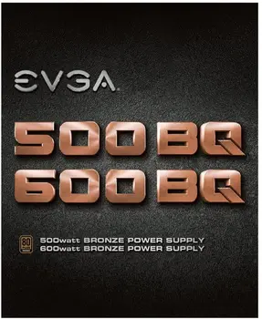 EVGA 110-BQ-0600-K6 600 80+ Bronze Certified 600W, Semi Modular, FDB Ventilator, 3 Ani de Garanție, tensiune Alimentare
