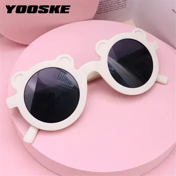 YOOSKE Nou Cadru Rotund ochelari de Soare pentru Copii Baieti Fete Drăguț Ochelari de Soare Decorative Copii Ochelari de soare UV Protectie Ochelari de Eyewears