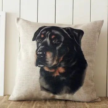 Parson Jack Russell Terrier Pernă Acoperă Pictura de Mână Câine Dog de Bordeaux de Pernă 45X45cm Decor Dormitor