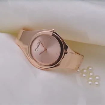 CUSSI Aur Femei Ceasuri Brățară de TOP de Brand de Lux Doamnelor Rochie Ceasuri Cuarț Ceasuri de mana Ceas Reloj Mujer Iubitor de Cadouri