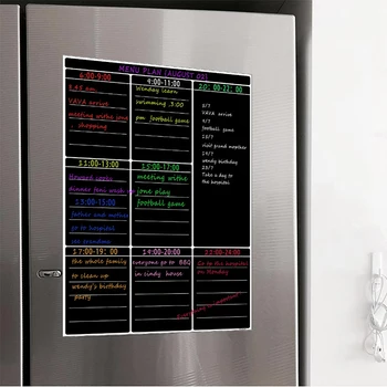A3 Magnetic Uscat Șterge Tabla Foaie De Bucătărie, Frigider Săptămânal Bord Alb Calendar Util Planificare Meniu Alimentar Lista De Cumpărături