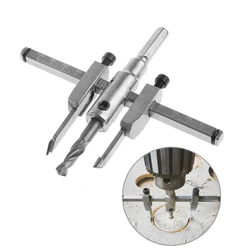Reglabil 30-130mm Lemn Metal Cerc Gaura Văzut Burghiu Cutter Kit DIY Instrument L15