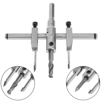 Reglabil 30-130mm Lemn Metal Cerc Gaura Văzut Burghiu Cutter Kit DIY Instrument L15